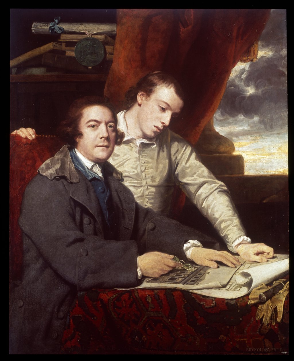 James Paine, építész és fia, James, 1764 alkotó: Joshua Reynolds