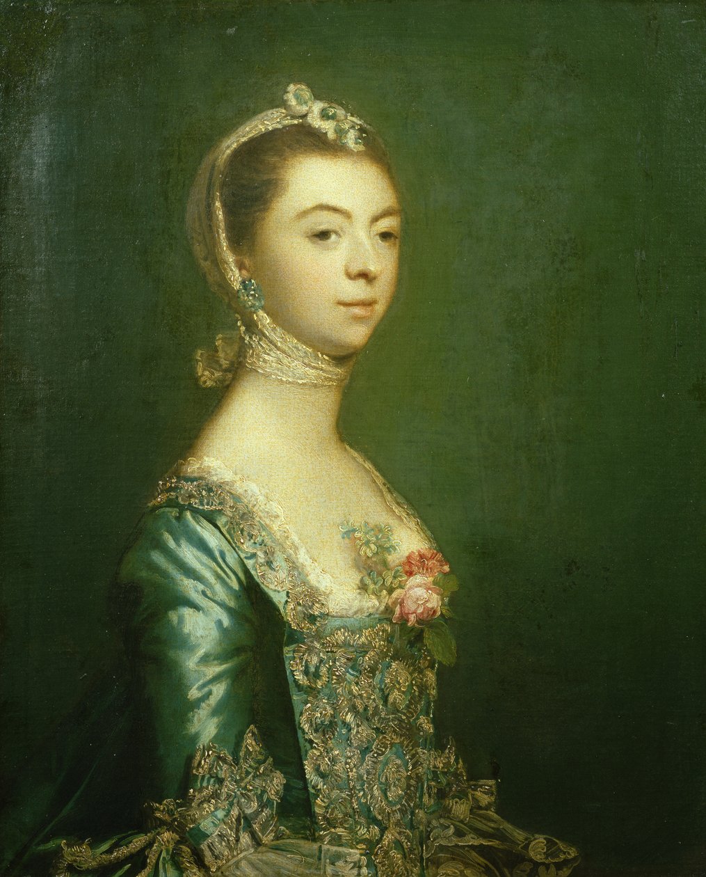 Lady North kék-fehér ruhában, 1757 alkotó: Joshua Reynolds