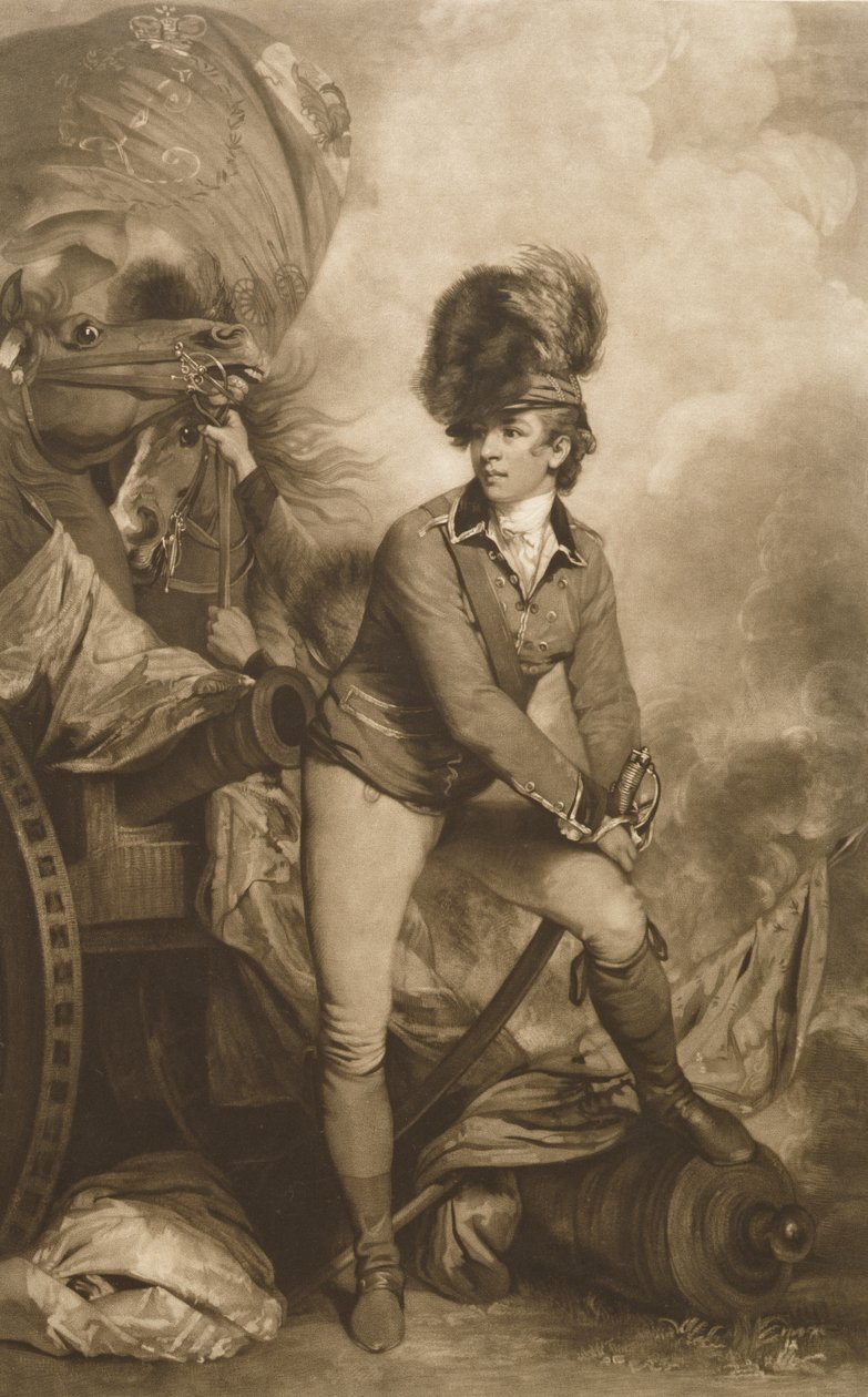 Banastre Tarleton alezredes, John Raphael Smith metszet, 1782 alkotó: Joshua Reynolds