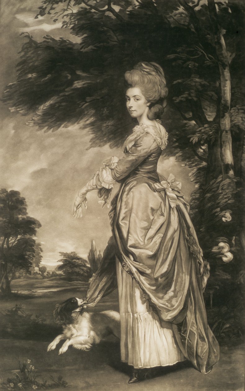 Emily Mary, Salisbury grófnőjének (1750-1835) portréja, amelyet Valentine Green (1739-1813) metszett, 1781 (mezzotint) alkotó: Joshua Reynolds