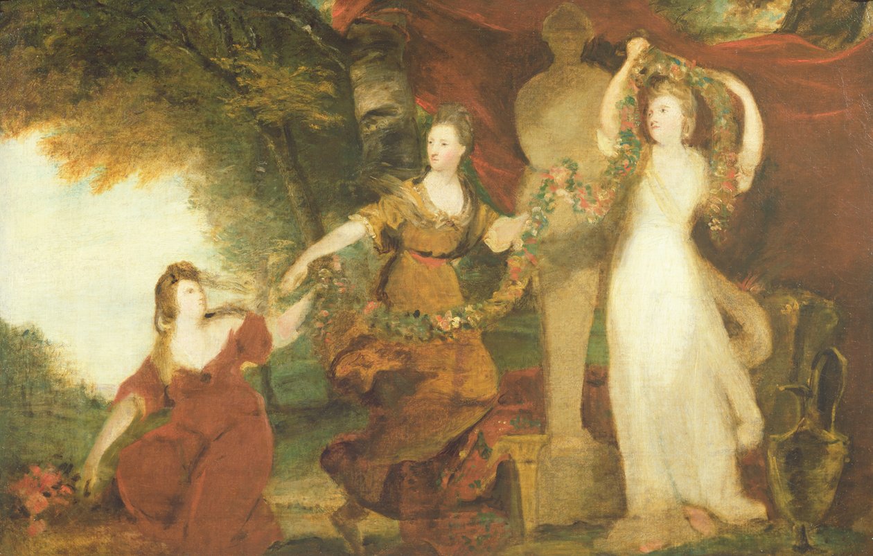 Tanulmány Sir William Montgomery három lányának, 1773 körül alkotó: Joshua Reynolds
