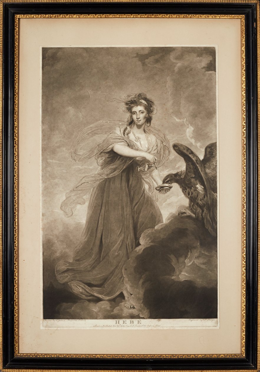 Hebe (mezzotint) alkotó: Joshua (after) Reynolds