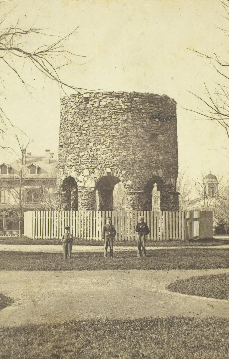 Cím nélküli kőtorony fiúkkal, 1850-1880-as évek. alkotó: Joshua Appleby Williams