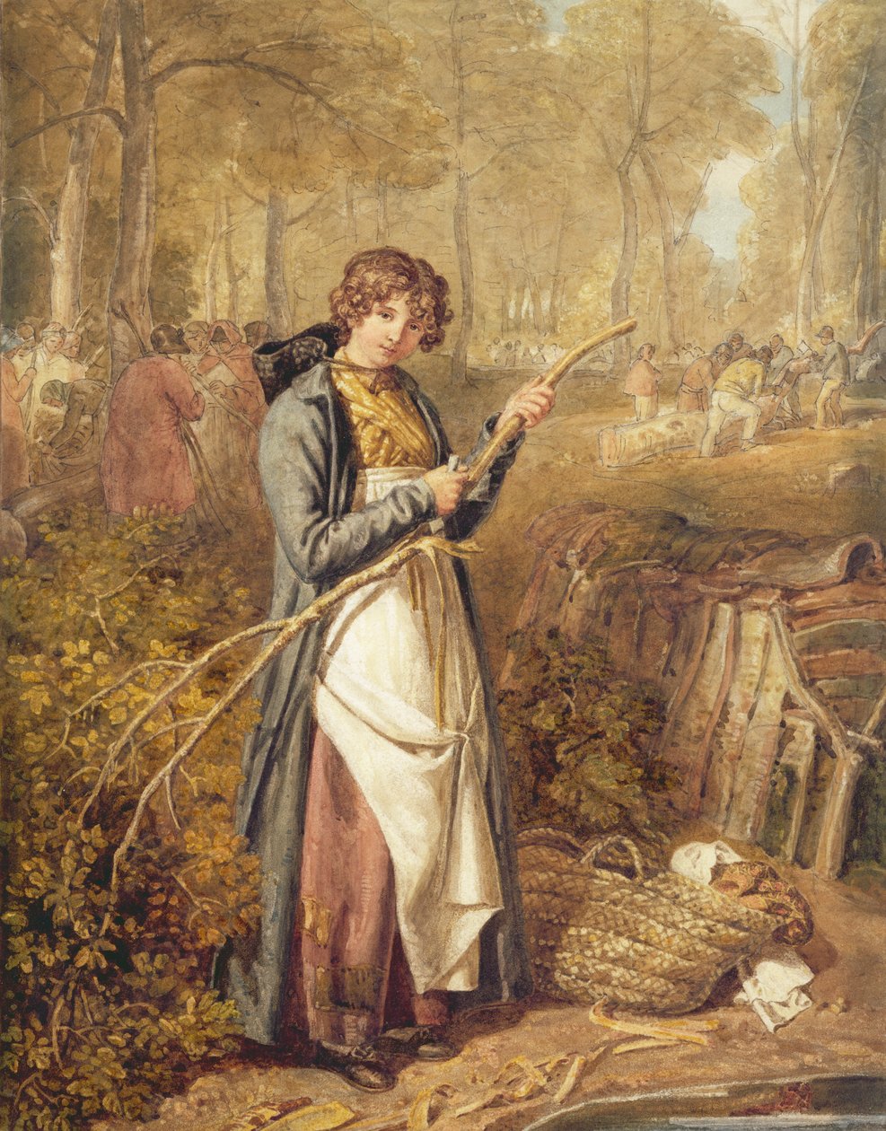 Kérgető fa a Wychwood-erdőben (wc papíron) alkotó: Joshua Cristall