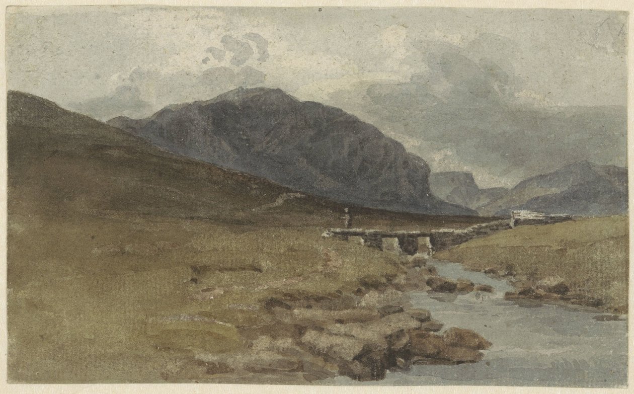 Landschap bij Llyn Ogwen, Caernarvonshire (Wales) alkotó: Joshua Cristall