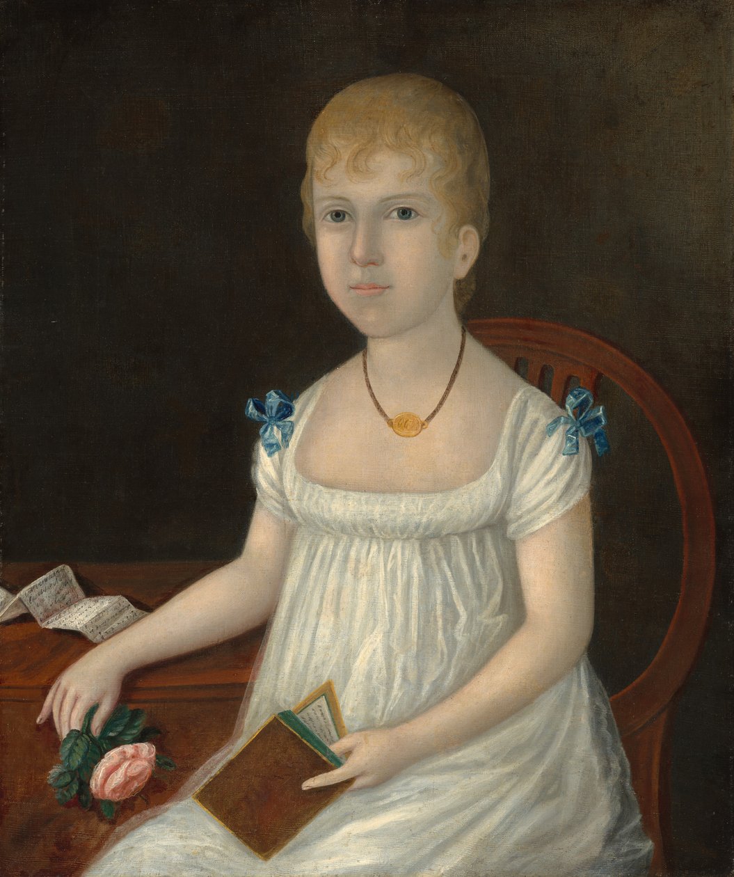 Adelina Morton, 1810 körül (olaj, vászon) alkotó: Joshua Johnson