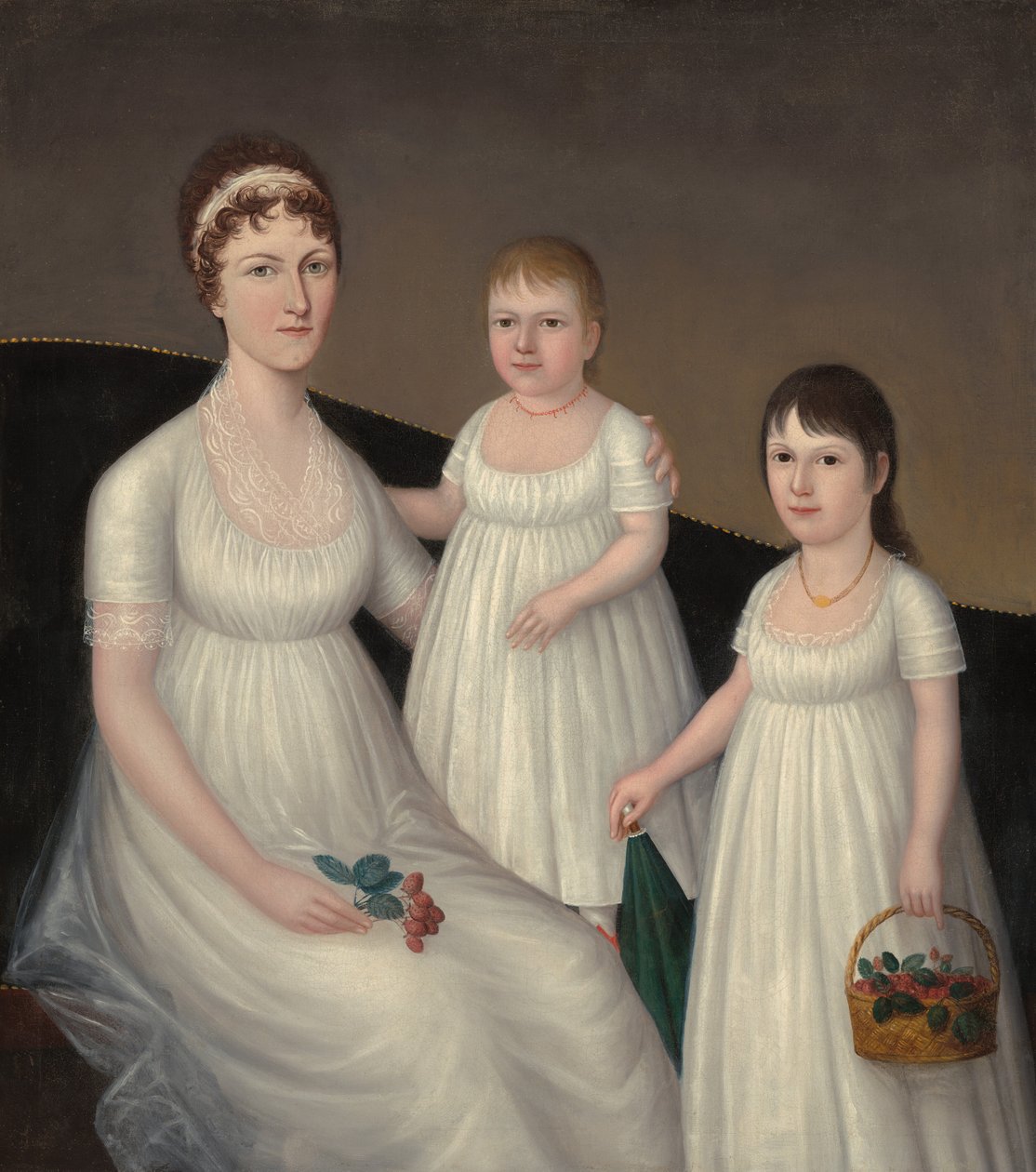 Grace Allison McCurdy Mrs. Hugh McCurdy és lányai, Mary Jane és Letitia Grace, c1806. alkotó: Joshua Johnson