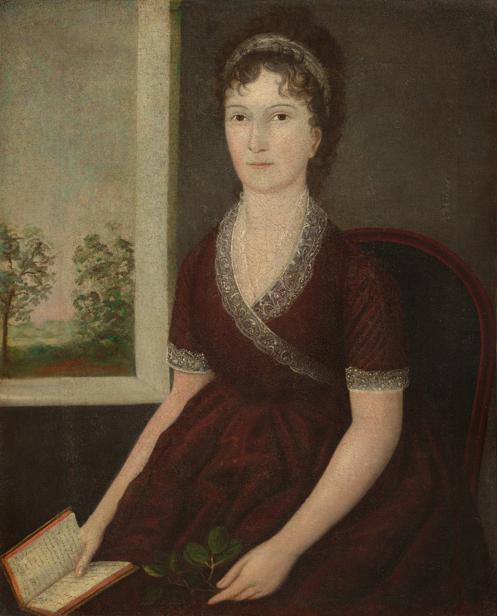 Sarah Ogden Gustin, 1805 körül (olaj, vászon) alkotó: Joshua Johnson