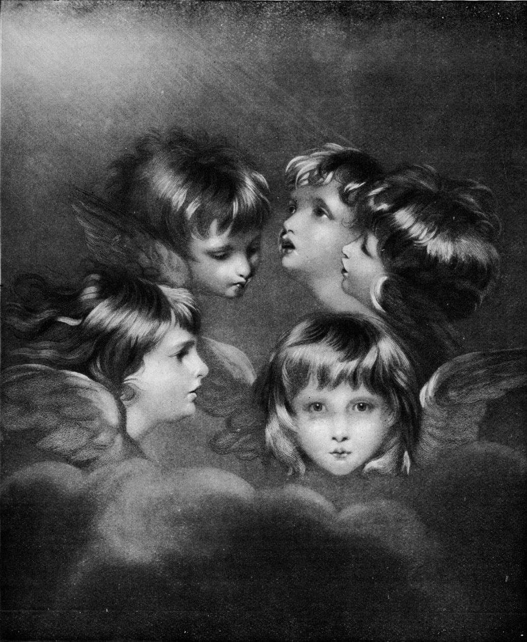 Gyermekportré különböző nézetekben: Angyalfejek, c1786, 1911 alkotó: Joshua Reynolds