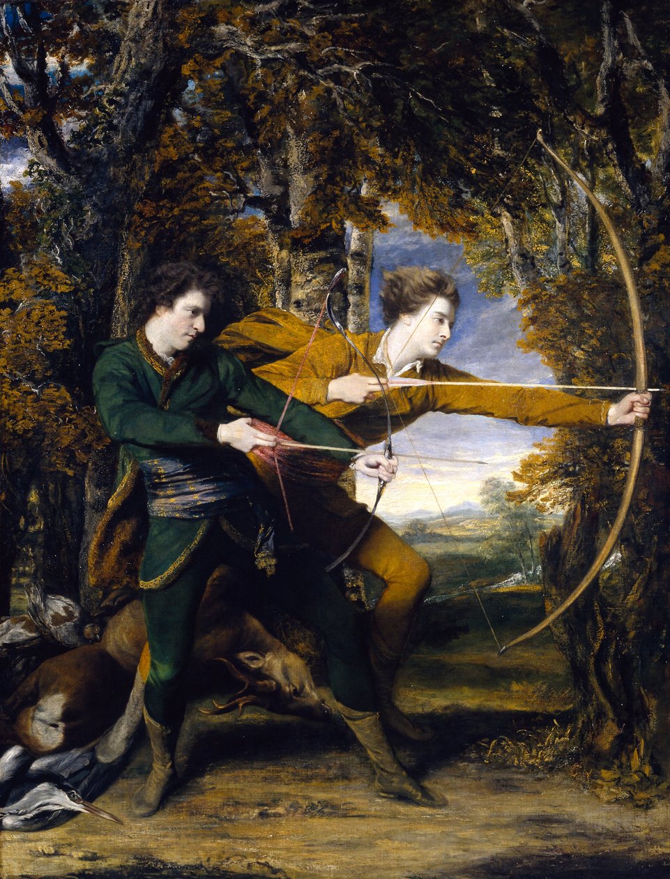 Acland ezredes és Lord Sydney: az íjászok alkotó: Joshua Reynolds