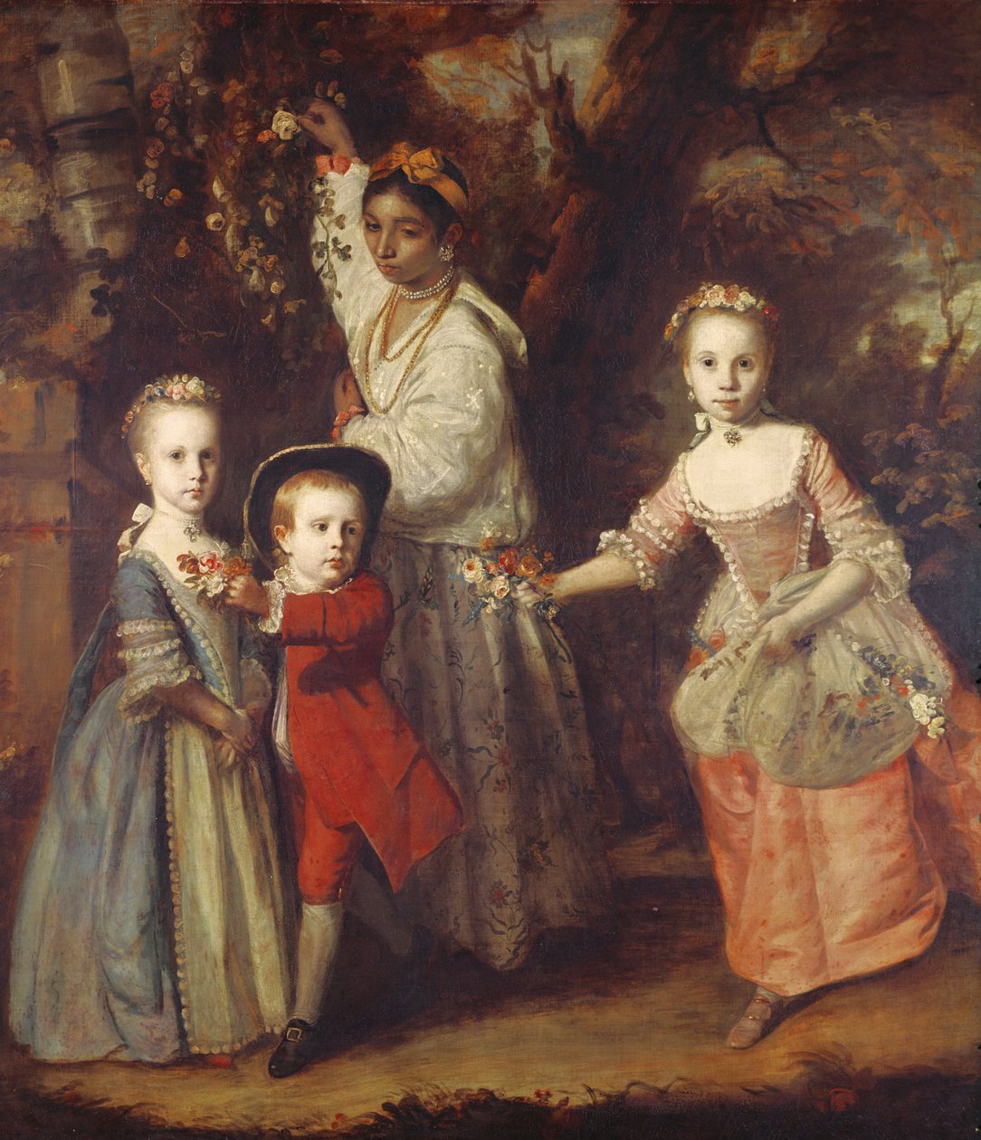 Edward Holden Cruttenden gyermekei indiai ajájukkal, 1759-1763 alkotó: Joshua Reynolds