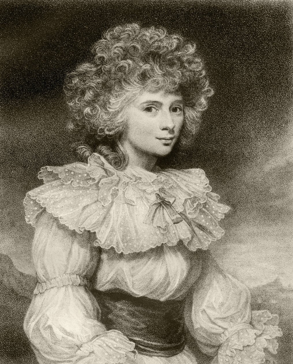 Elizabeth Cavendish, Devonshire hercegnője, vésette F. Bartolozzi, Alfred Whitman „The Print-Collector