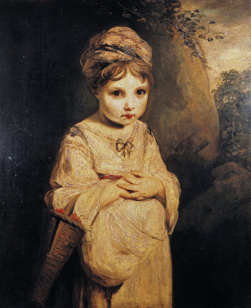 Lány eperrel, Joshua Reynolds (1723-1792) festménye, olaj, vászon, 76, 6x63, 7 cm alkotó: Joshua Reynolds