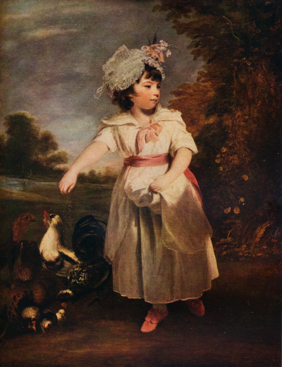 Lady Catherine Pelham Clinton eteti csirkéit, 1781, 1931 alkotó: Joshua Reynolds
