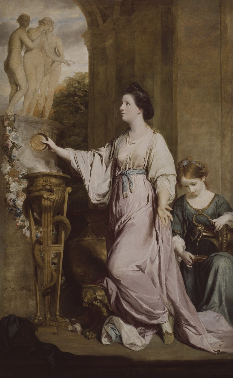 Lady Sarah Bunbury áldoz a kegyelmeknek, 1763-65 alkotó: Joshua Reynolds