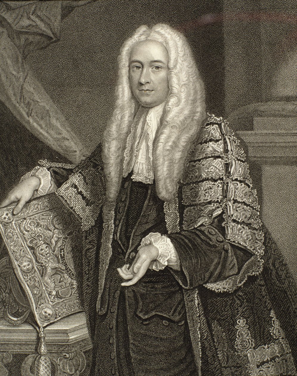 Henry Fox, 1. Holland báró (1705-74) portréja, metszette Henry Robinson (1833-51) alkotó: Joshua Reynolds