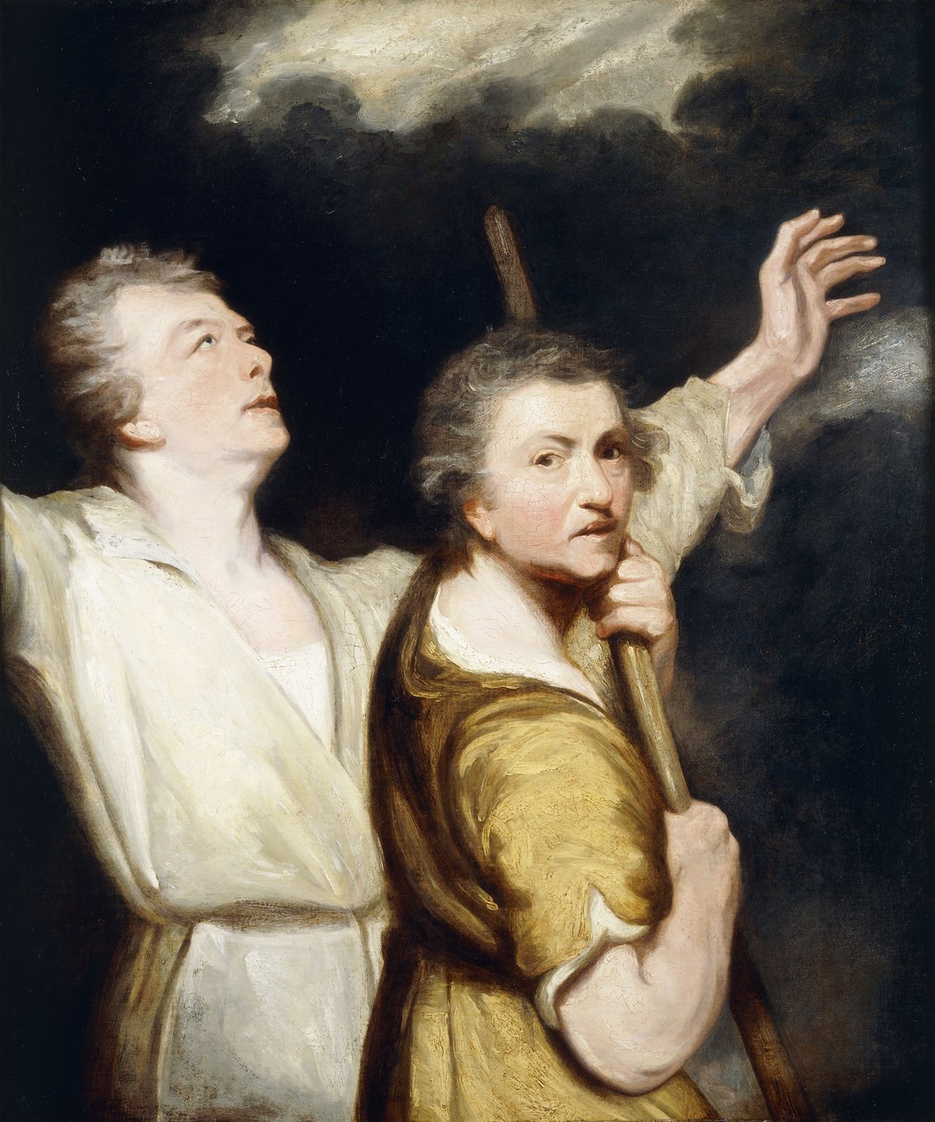 A művész és Thomas Jervais portréja, mint imádó pásztorok, alkotó: Joshua Reynolds