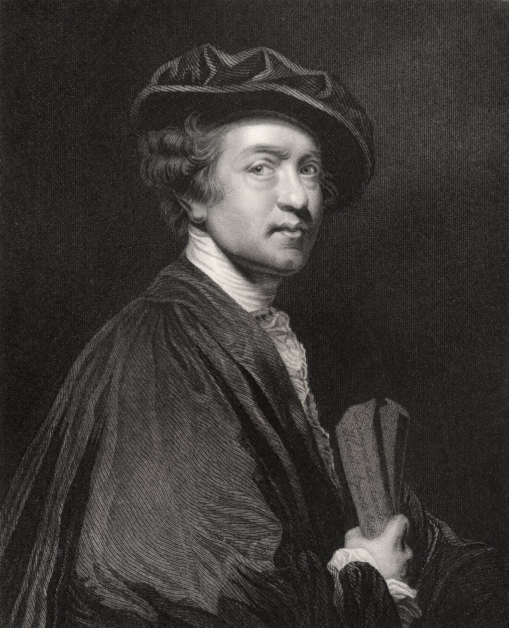 Sir Joshua Reynolds, J. Cochran metszet, a National Portrait Gallery V. kötetéből, kiadva 1835 körül (litho) alkotó: Joshua Reynolds