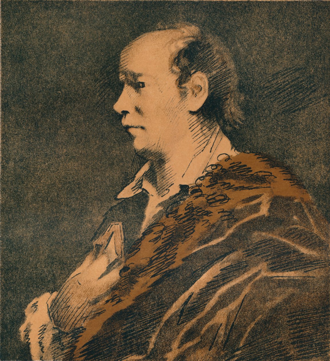 Oliver Goldsmith vázlata, Sir Joshua Reynolds, 1769-70, 1906 alkotó: Joshua Reynolds