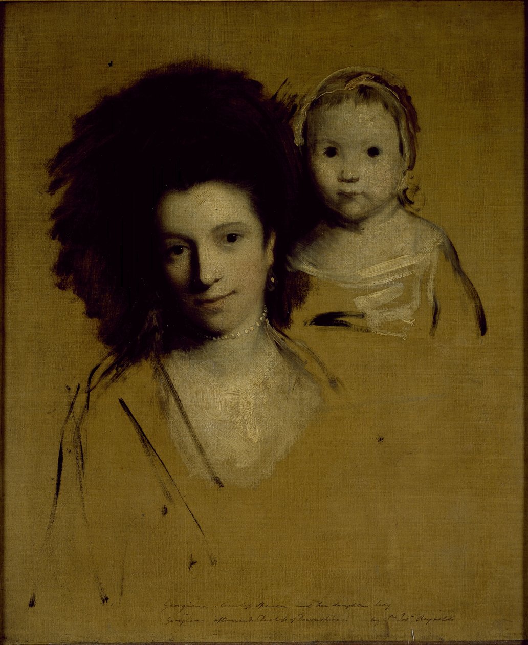 Georgiana, Devonshire hercegnő és lánya, Lady Georgiana Cavendish tanulmányai (olaj, vászon) alkotó: Joshua Reynolds