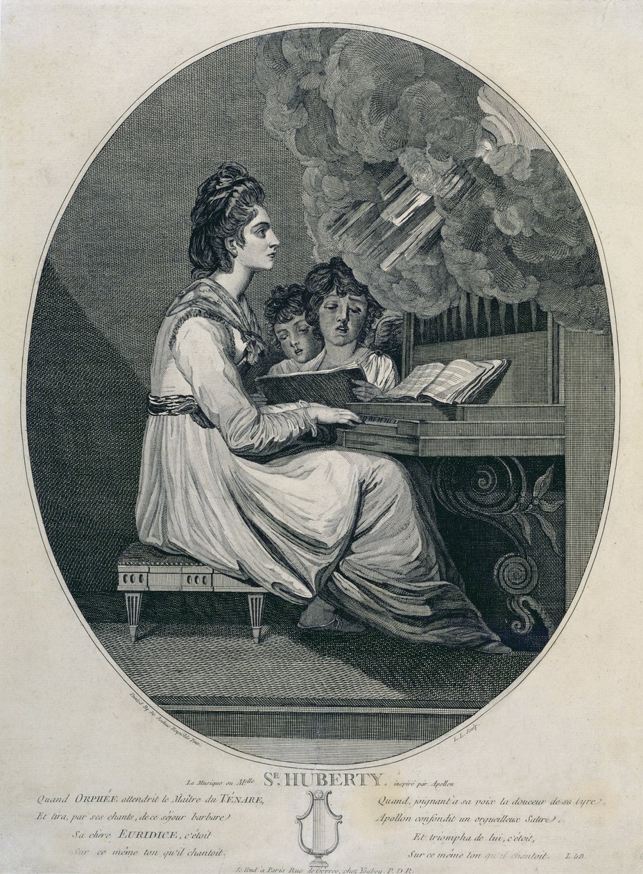 Mademoiselle S. Huberty zenéje Apollo ihlette alkotó: Joshua Reynolds