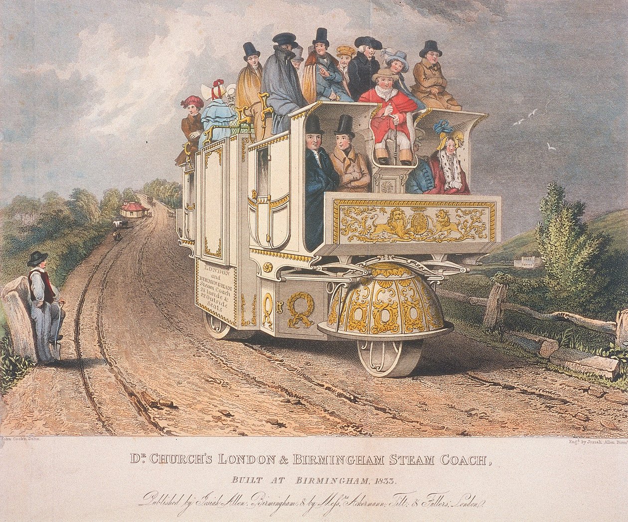 Dr. Church londoni és birminghami gőzkocsija, 1833 alkotó: Josiah Allen
