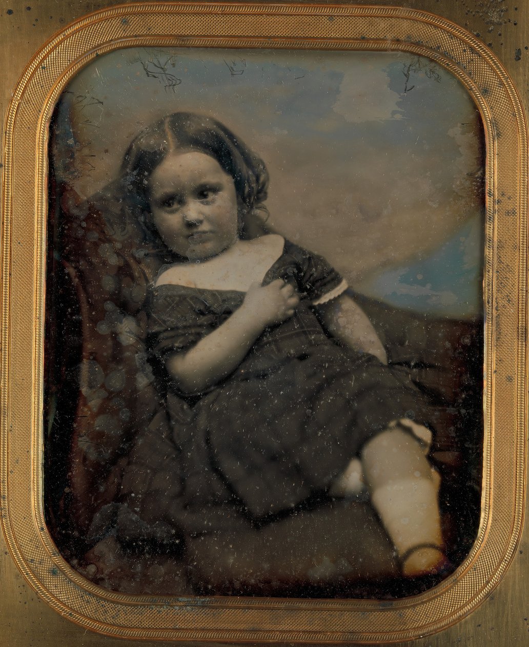 Augusta Hawes négyévesen, 1850-es években. Alkotók: Josiah Johnson Hawes, Albert Sands Southworth. alkotó: Josiah Johnson Hawes, Albert Sands Southworth