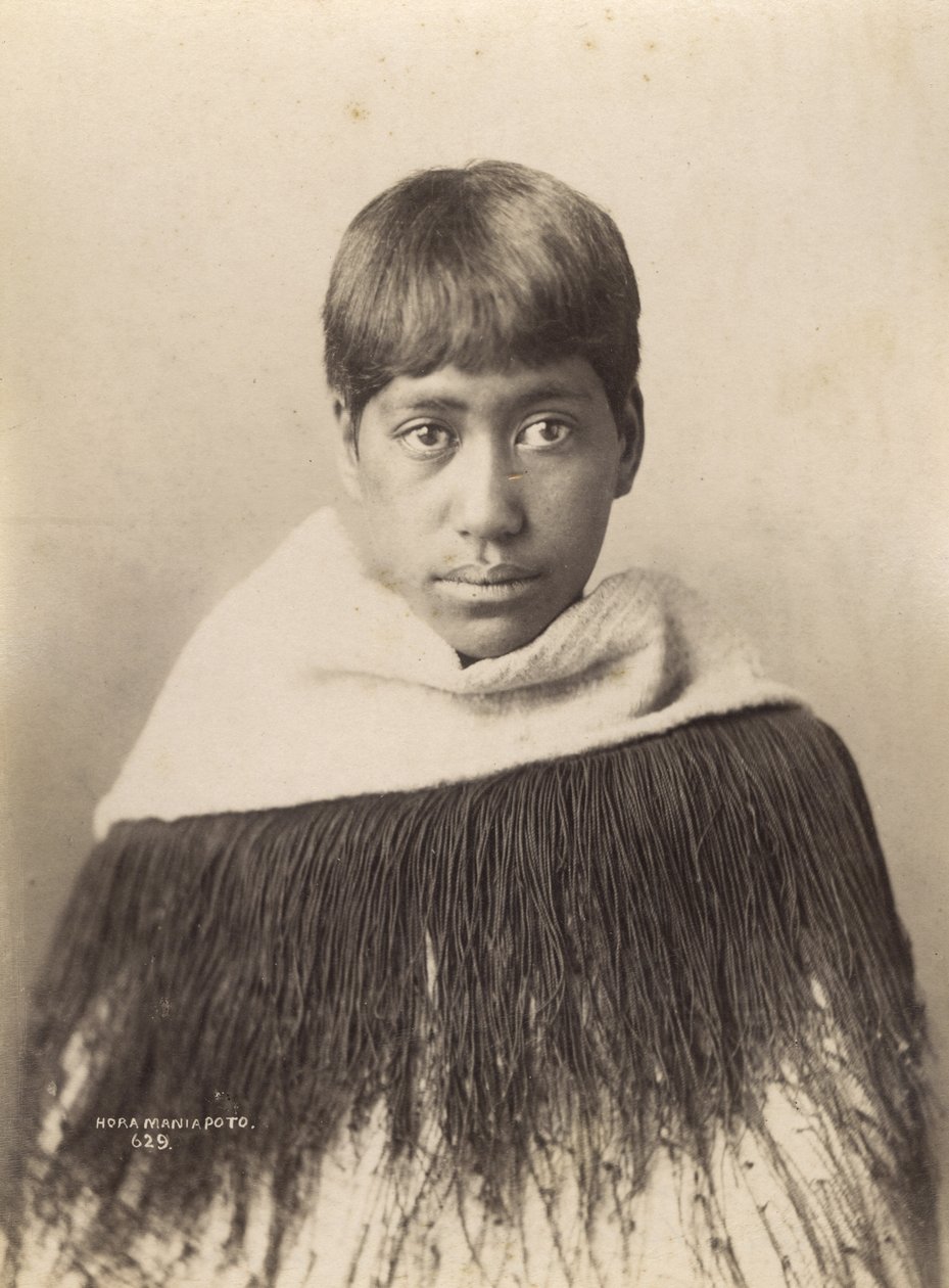 Hora Maniapoto, 1890 körül (albumin nyomat) alkotó: Josiah Martin