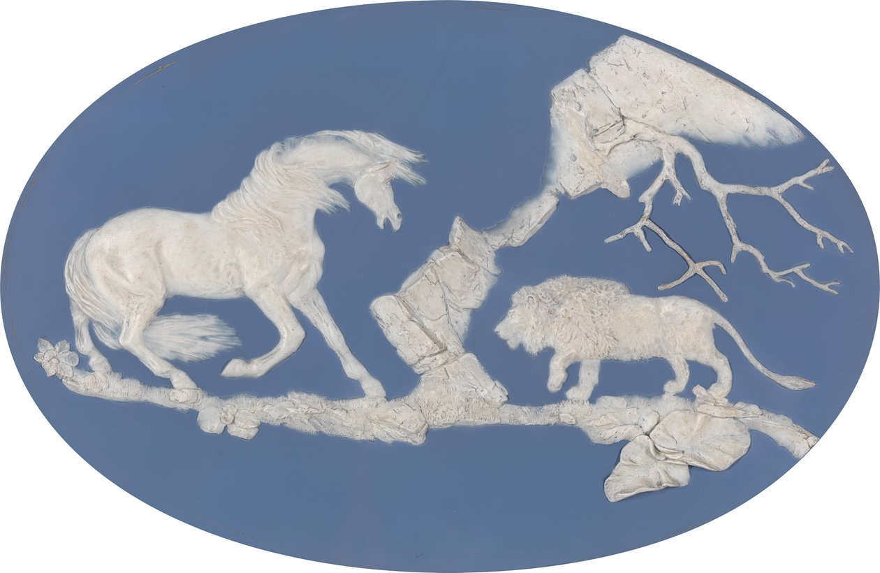 Az oroszlántól megijedt ló A. epizód, 1780-ban készült. alkotó: Josiah Wedgwood
