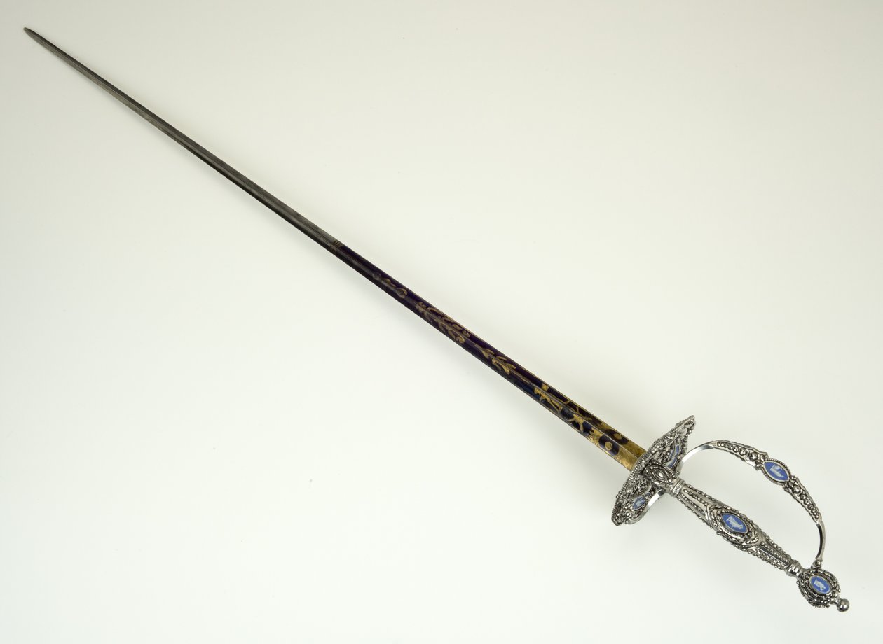 Kiskard, 1790 körül (csiszolt, csiszolt, kékezett és aranyozott acél vas- és jáspisáruval) alkotó: Josiah Wedgwood