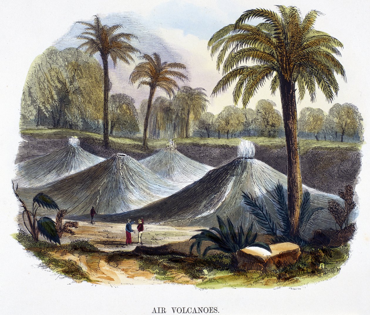 Légvulkánok, Cartagena közelében, Kolumbiában, a Természet jelenségeiből, 1849 alkotó: Josiah Wood Whymper