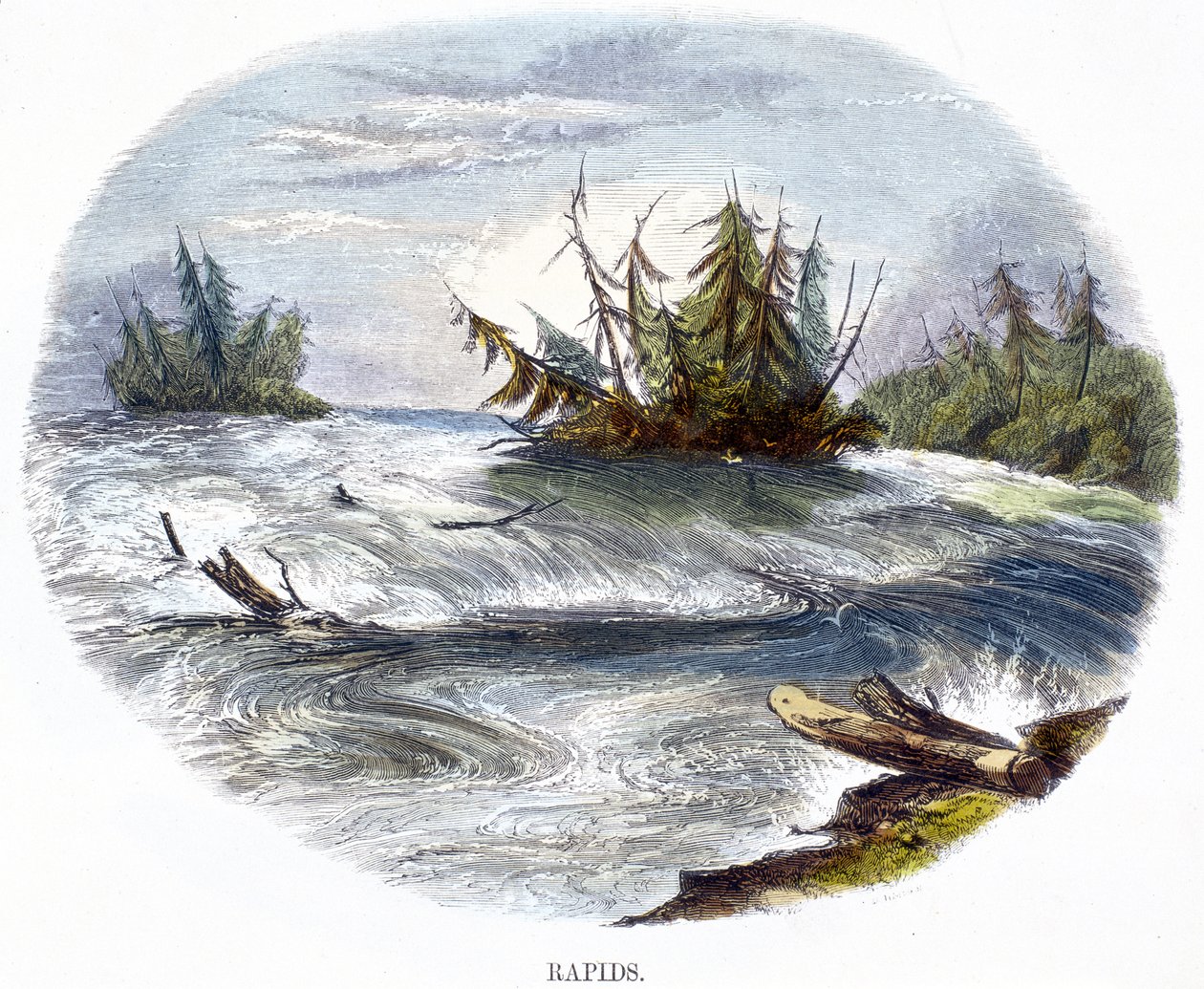Rapids, a természet jelenségeiből, 1849 alkotó: Josiah Wood Whymper