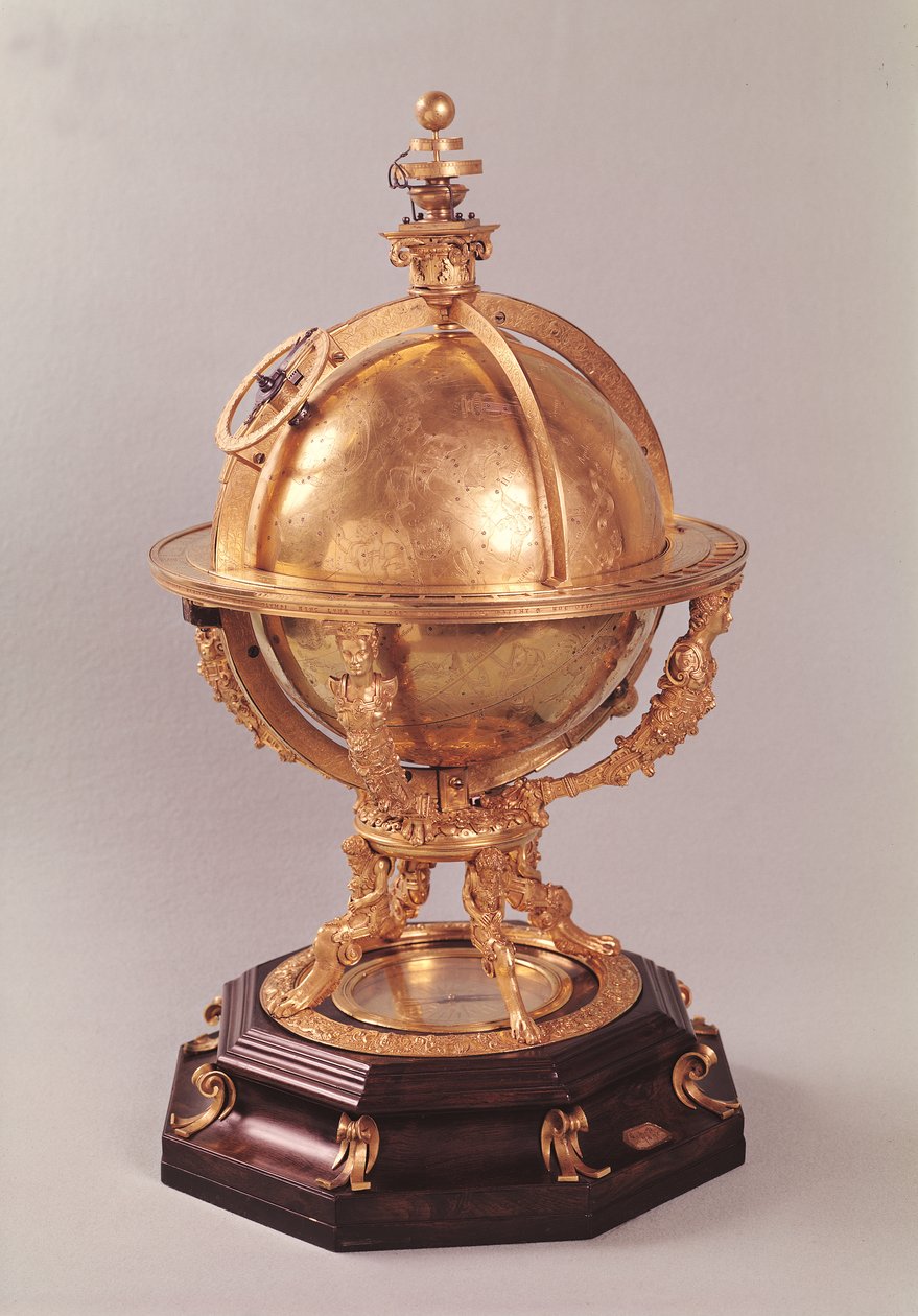 Égigömb, 1580 körül (aranyozott bronz) alkotó: Jost Burgi