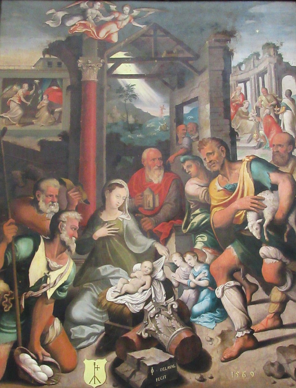 A pásztorok imádása alkotó: Jost Delaval