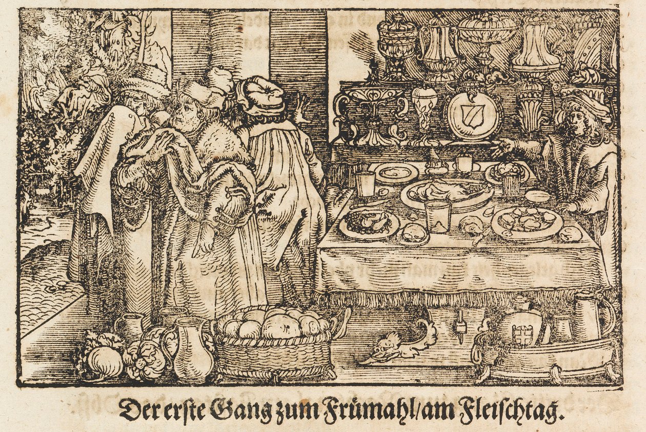 Marx Rumpolt új szakácskönyve. Az első illusztrált német szakácskönyv, 1604. alkotó: Jost Amman