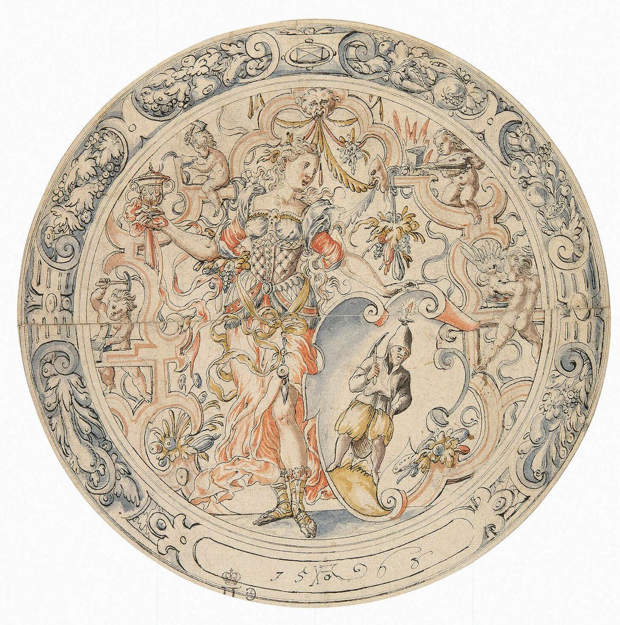 A bányászat allegóriája, 1563. alkotó: Jost Amman