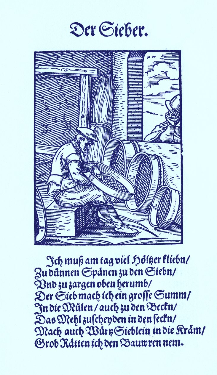 Szitakészítő alkotó: Jost Amman