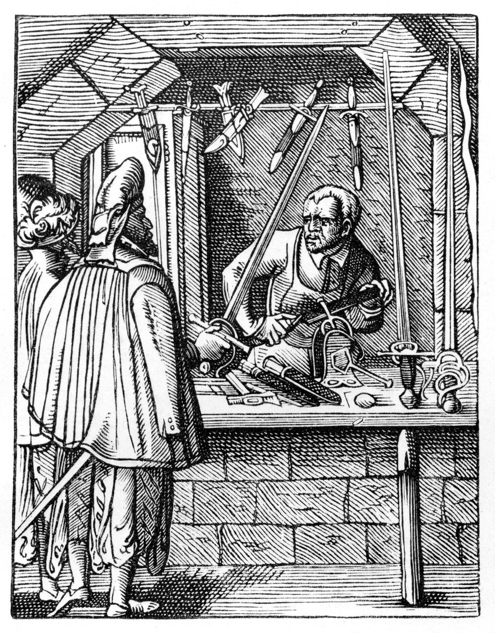 Kardkészítő, c1559-1591 alkotó: Jost Amman