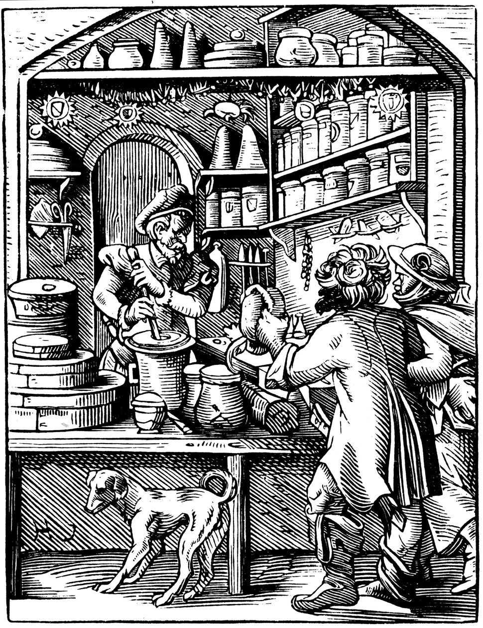 The Druggists Shop, 1568 alkotó: Jost Amman