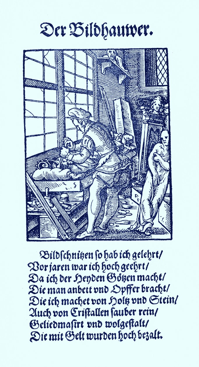 A szobrász alkotó: Jost Amman