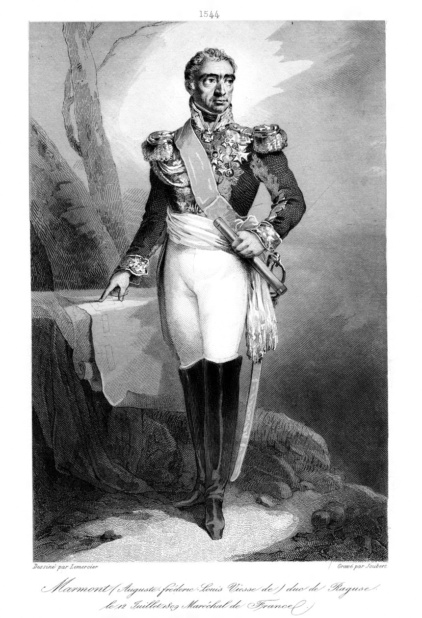 Auguste Frederic Louis Viesse de Marmont 1774-852, Raguza hercege és Franciaország marsallja, 1839. alkotó: Joubert