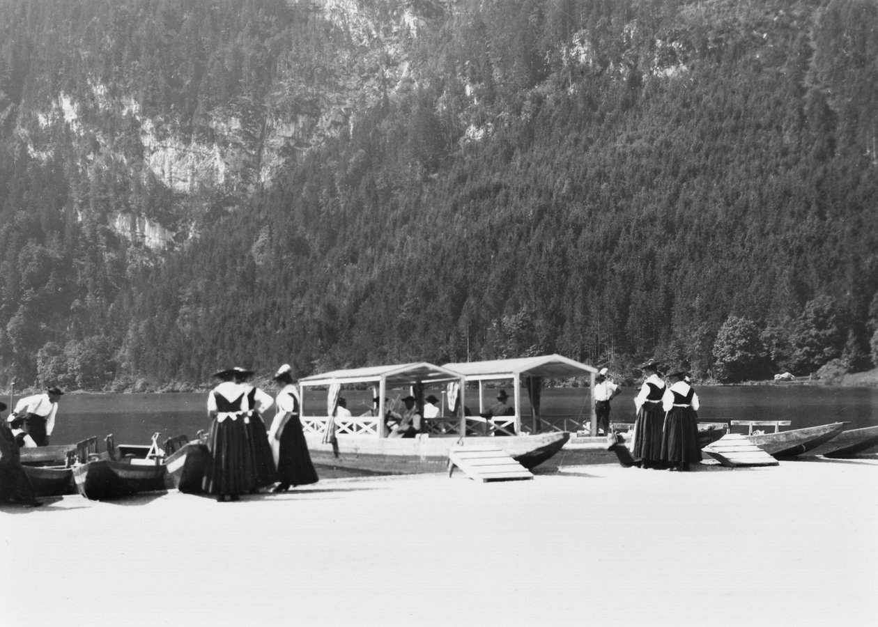 Hajók Konigssee-ben, 1910 körül alkotó: Jousset