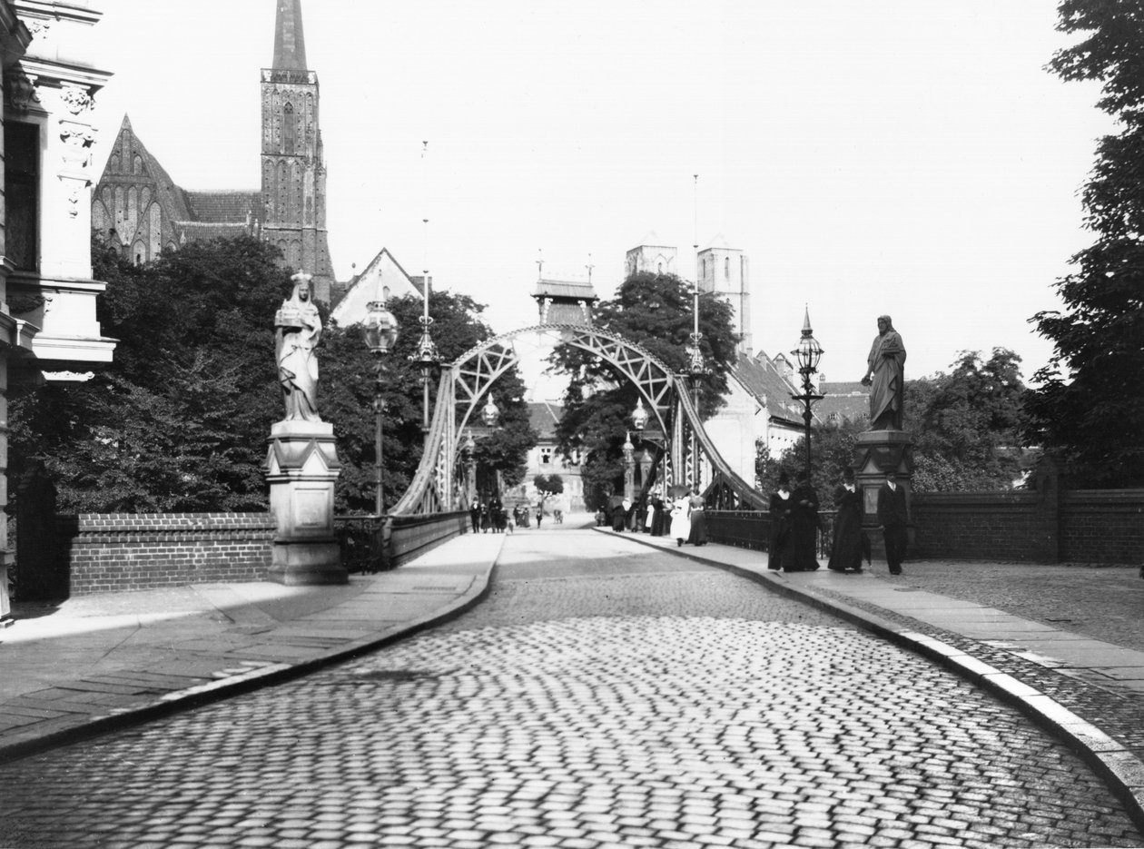 Híd a katedrálishoz, Breslau (ma Wroclaw) Lengyelország, 1910 körül alkotó: Jousset