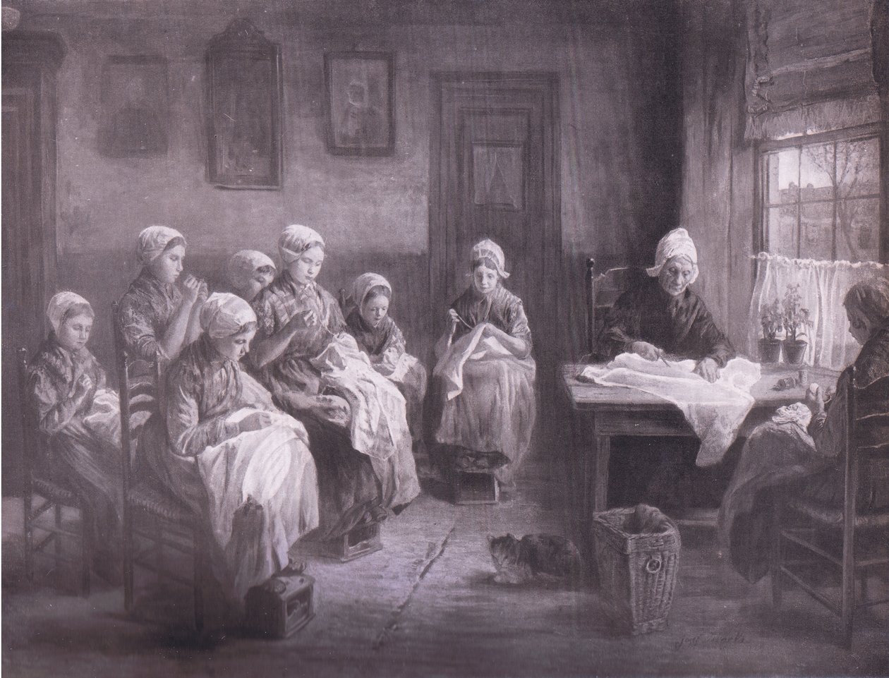 A varróiskola Katwykben, Bibbys Annual, 1916-1917 alkotó: Jozef Israëls