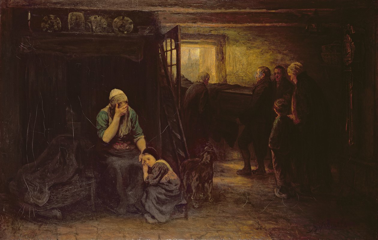 Gyász (Out of Darkness into Light), 1871 körül alkotó: Jozef Israëls