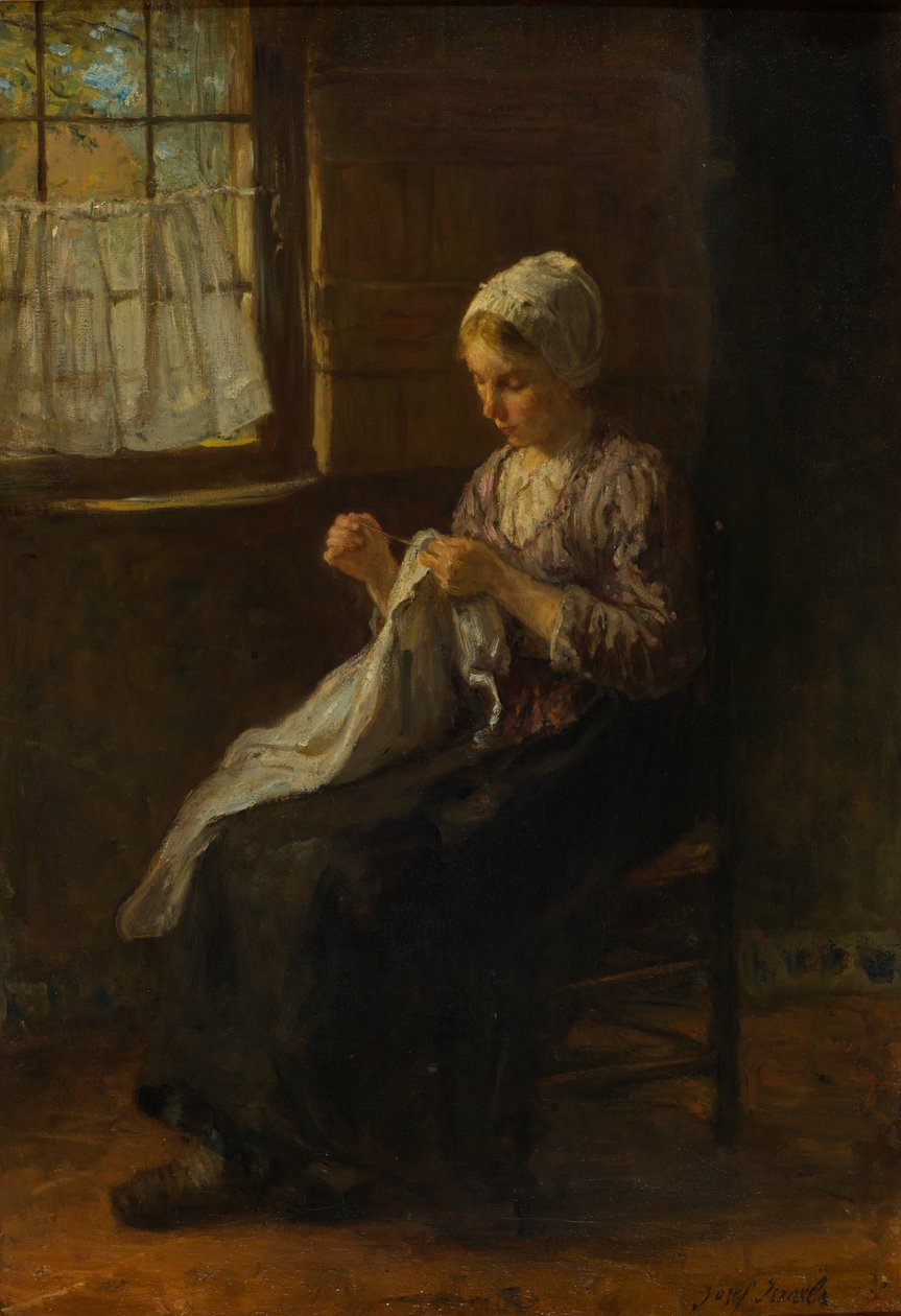 A fiatal varrónő alkotó: Jozef Israëls