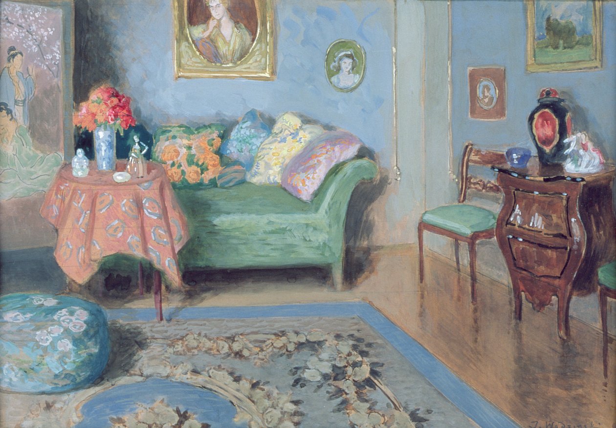 Kis szalon, 1915 körül alkotó: Jozef Wodzinski
