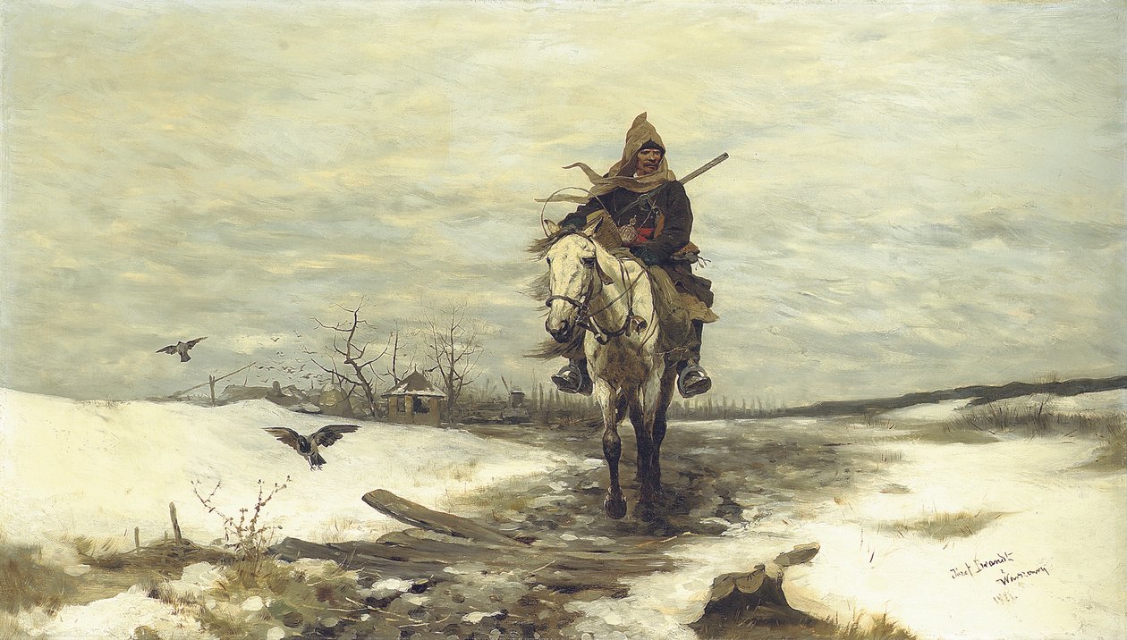 A magányos vadász, 1881 alkotó: Jozef Brandt