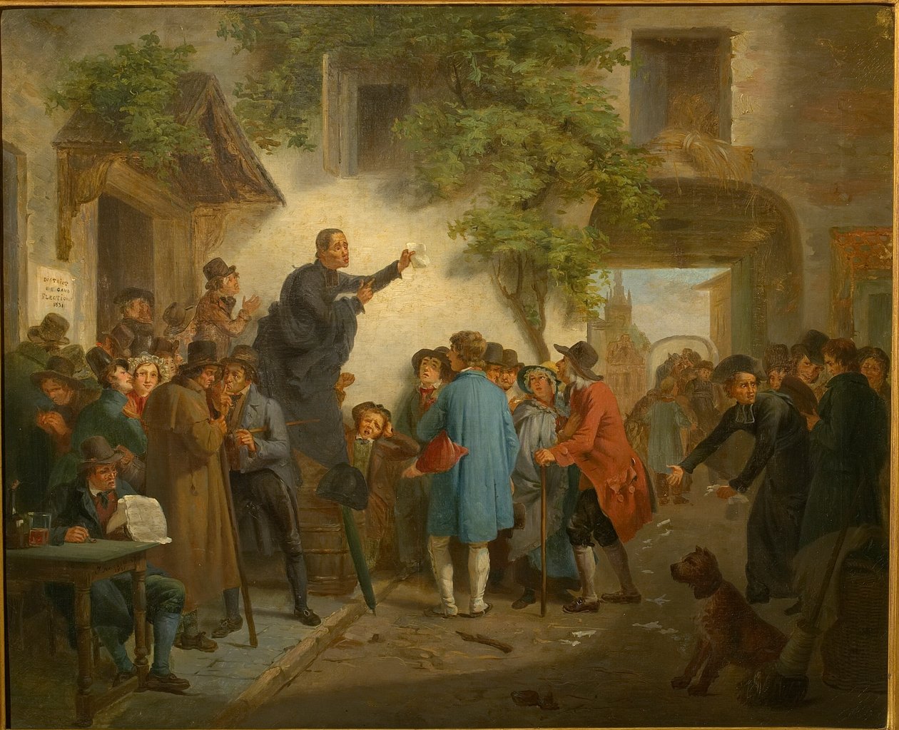 Egy fogadóban - Választás Gentben 1830-ban alkotó: Jozef Geirnaert