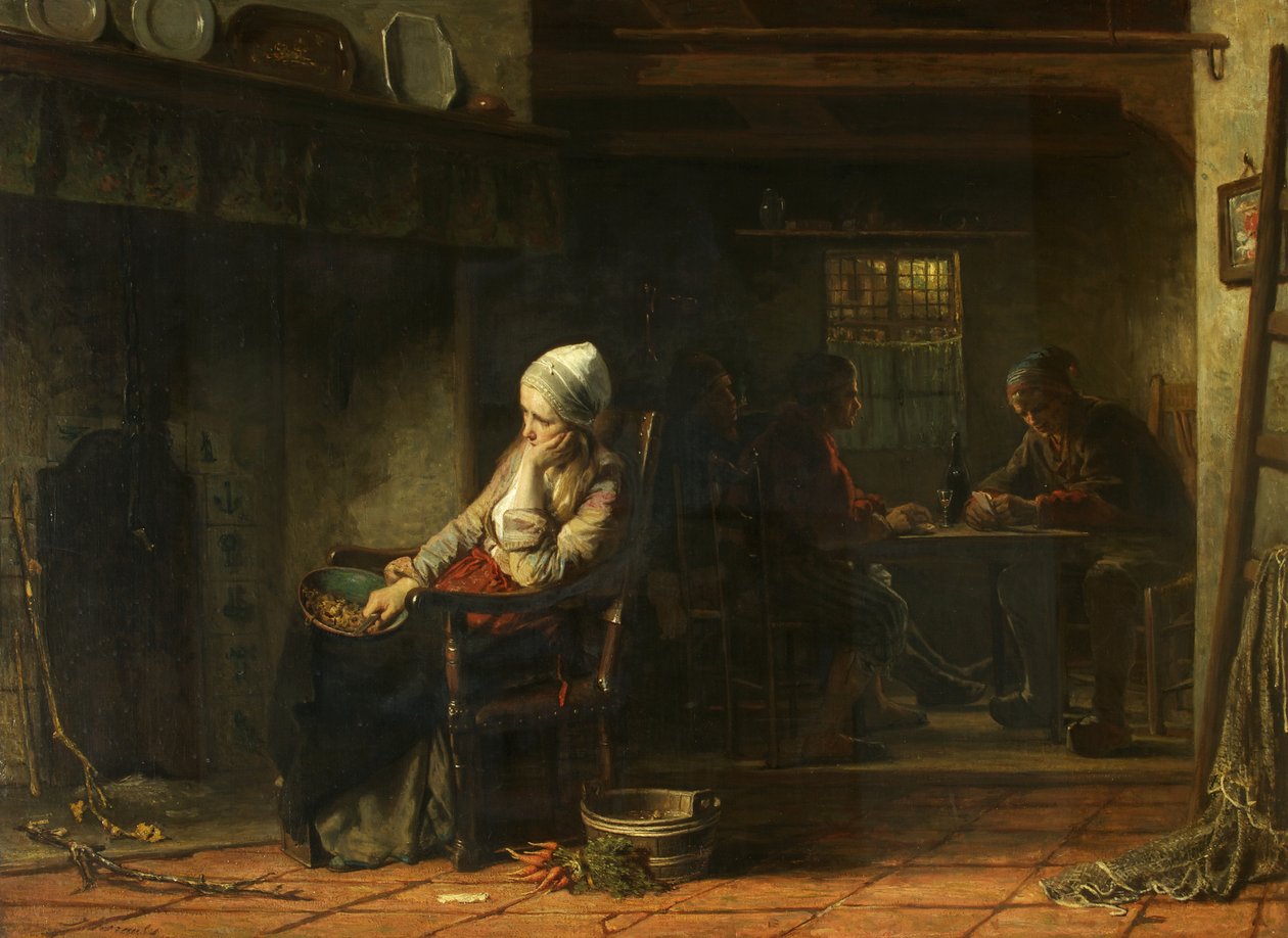 Egy boldogtalan nő, avagy házi fájdalmak, 1859 alkotó: Jozef Israëls